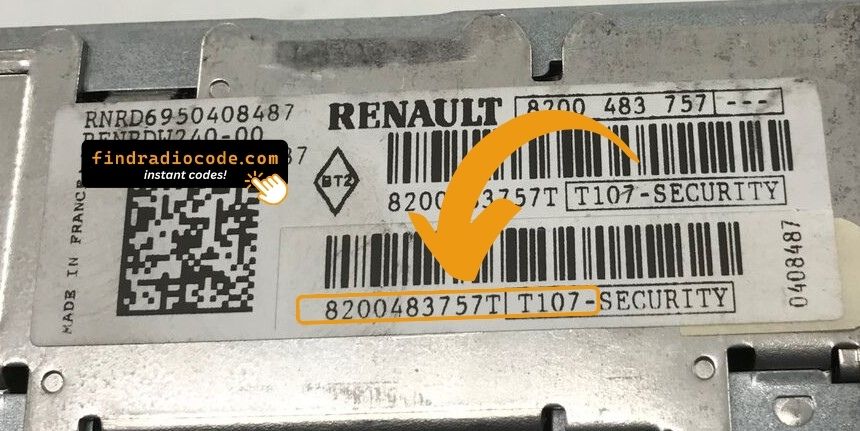 Dacia radio unlock code using serial number